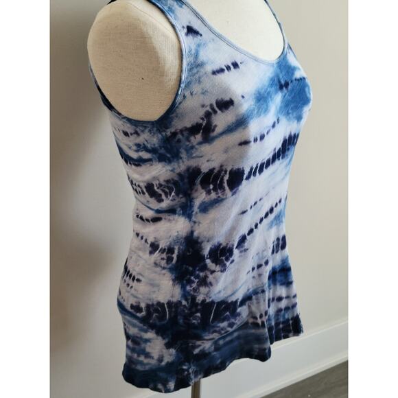 Dalia Collection Blue Tie Dye Tank Top Womens XS - Picture 2 of 7